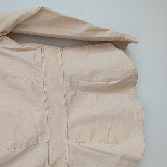 NWT New York and Company XXS Petite Button Up Orange Shirt Roll Tab Sleeves - Picture 14 of 16